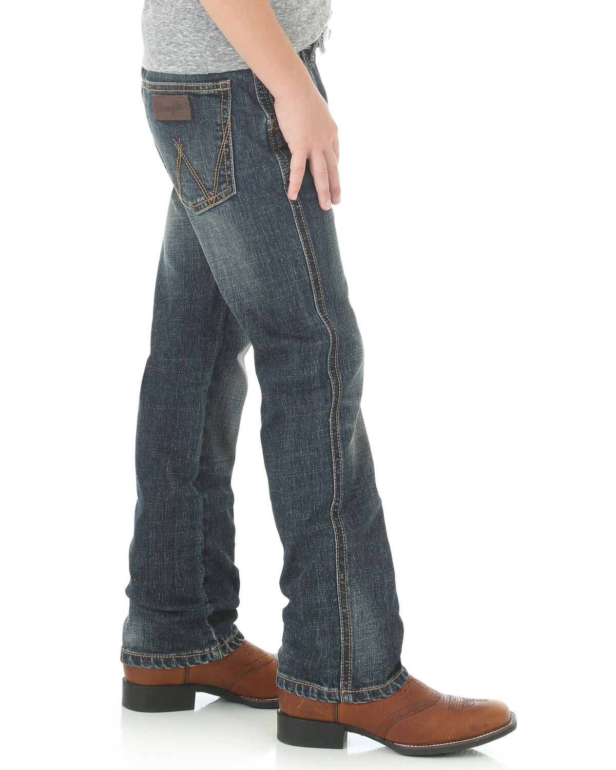 Image #3 - Wrangler Retro Boys' 1-7 Low Slim Straight Jeans, Indigo, hi-res