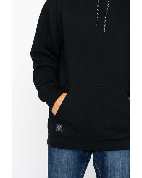 Hawx Men's Logo Sleeve Hooded Work Sweatshirt , Black, hi-res