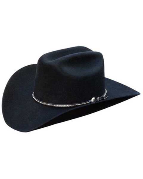 Image #1 - Silverado Bart Felt Cowboy Hat , Black, hi-res