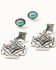 Image #2 - Shyanne Women's Rodeo Sunset Feather Earring Set - 5 Piece, Silver, hi-res
