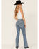 Image #4 - Idyllwind Women's Medium Wash Old West High Risin' Released Hem Flare Jeans, Medium Blue, hi-res