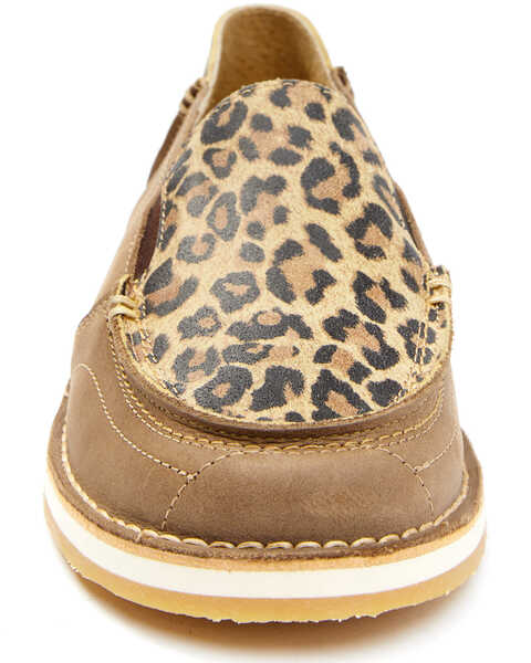 Image #4 - RANK 45® Women's Leopard Print Casual Shoes - Moc Toe, Tan, hi-res