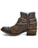Corral Women's Floral Embossed Booties - Round Toe, Brown, hi-res