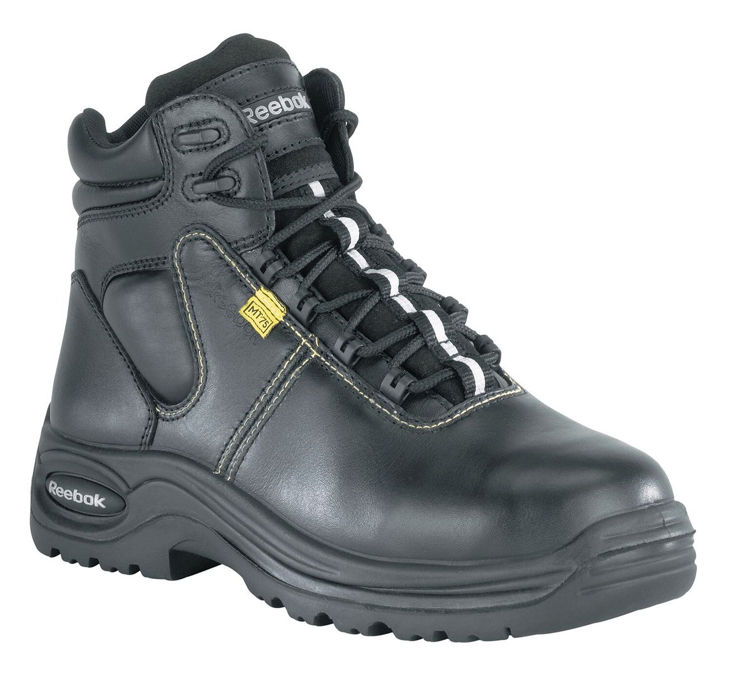 Image #1 - Reebok Women's Trainex 6" Lace-Up Work Boots - Composite Toe, Black, hi-res
