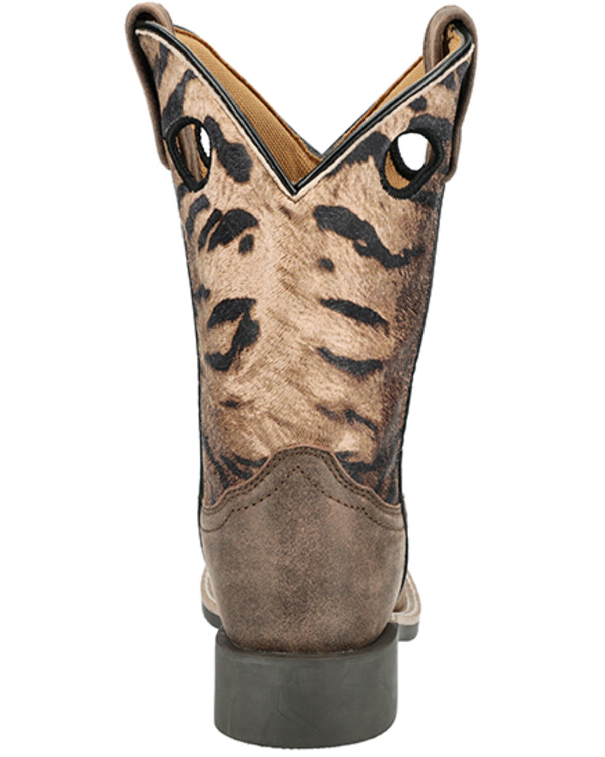 Image #5 - Smoky Mountain Little Girls' Safari Western Boots - Broad Square Toe, Brown, hi-res
