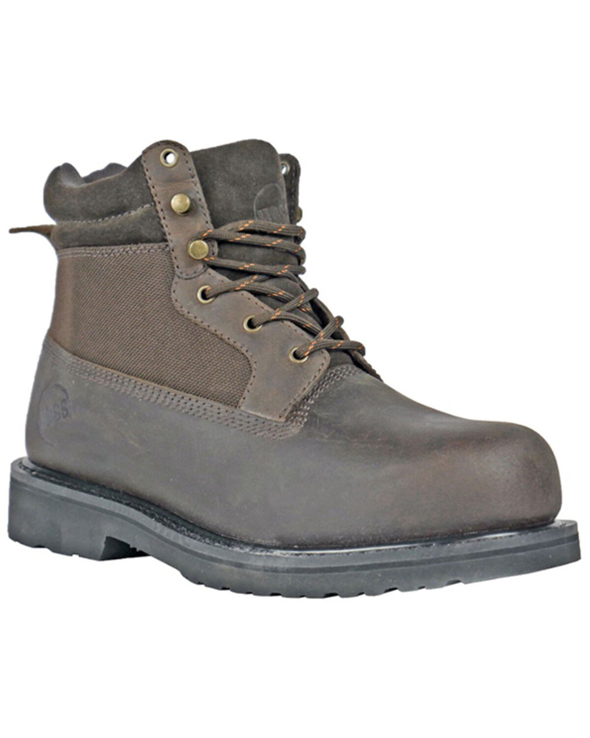 Image #1 - Hoss Men's Scout 6" Lace-Up Work Boots - Steel Toe, Brown, hi-res