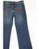 Image #4 - Wrangler Girls' Dark Wash Darci Trousers, Blue, hi-res