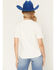 Image #4 - Blended Women's Yee Haw Cowboy Oversized Short Sleeve Graphic Tee, Cream, hi-res