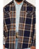 Image #3 - Cody James Men's Trailhead Plaid Print Flannel Fleece Lined Shirt Jacket, Navy, hi-res