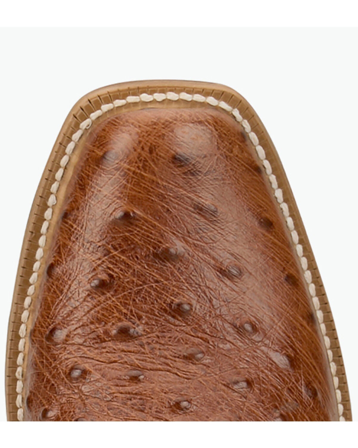 Image #6 - Tony Lama Men's Ranchero Tyler Exotic Ostrich Western Boots - Square Toe, Brandy Brown, hi-res