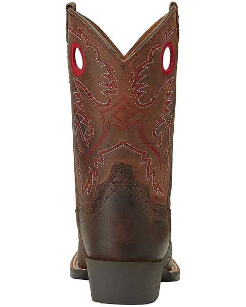 Image #5 - Ariat Boys' Rough Stock Western Boots - Square Toe, Brown, hi-res