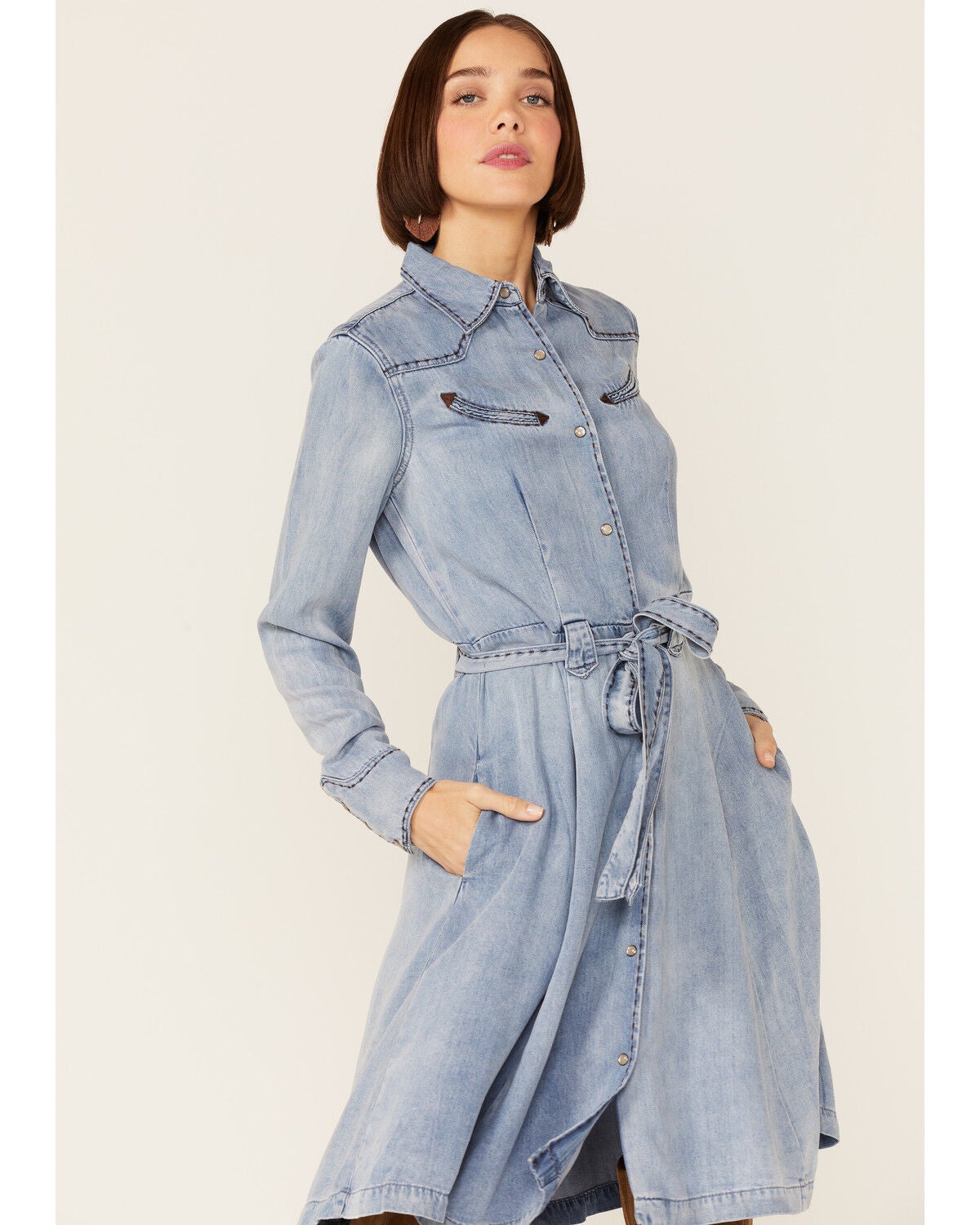 Western Style Belted Dress 