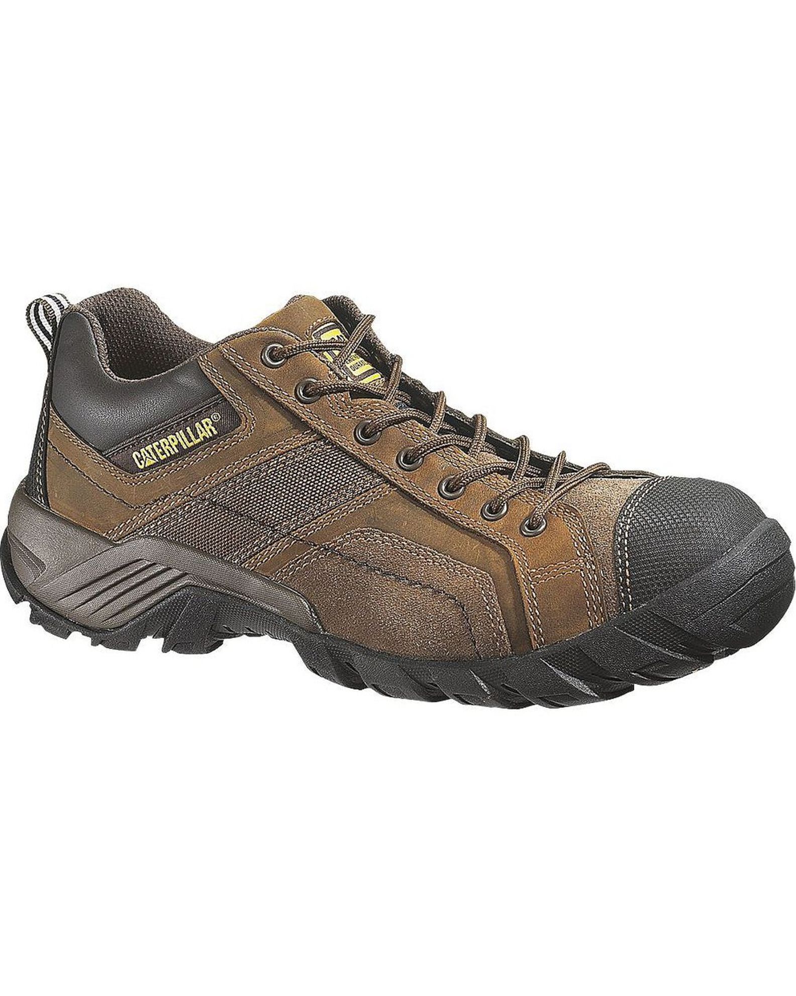 Image #1 - CAT Men's Argon Lace-Up Work Shoes - Composite Toe, Dark Brown, hi-res