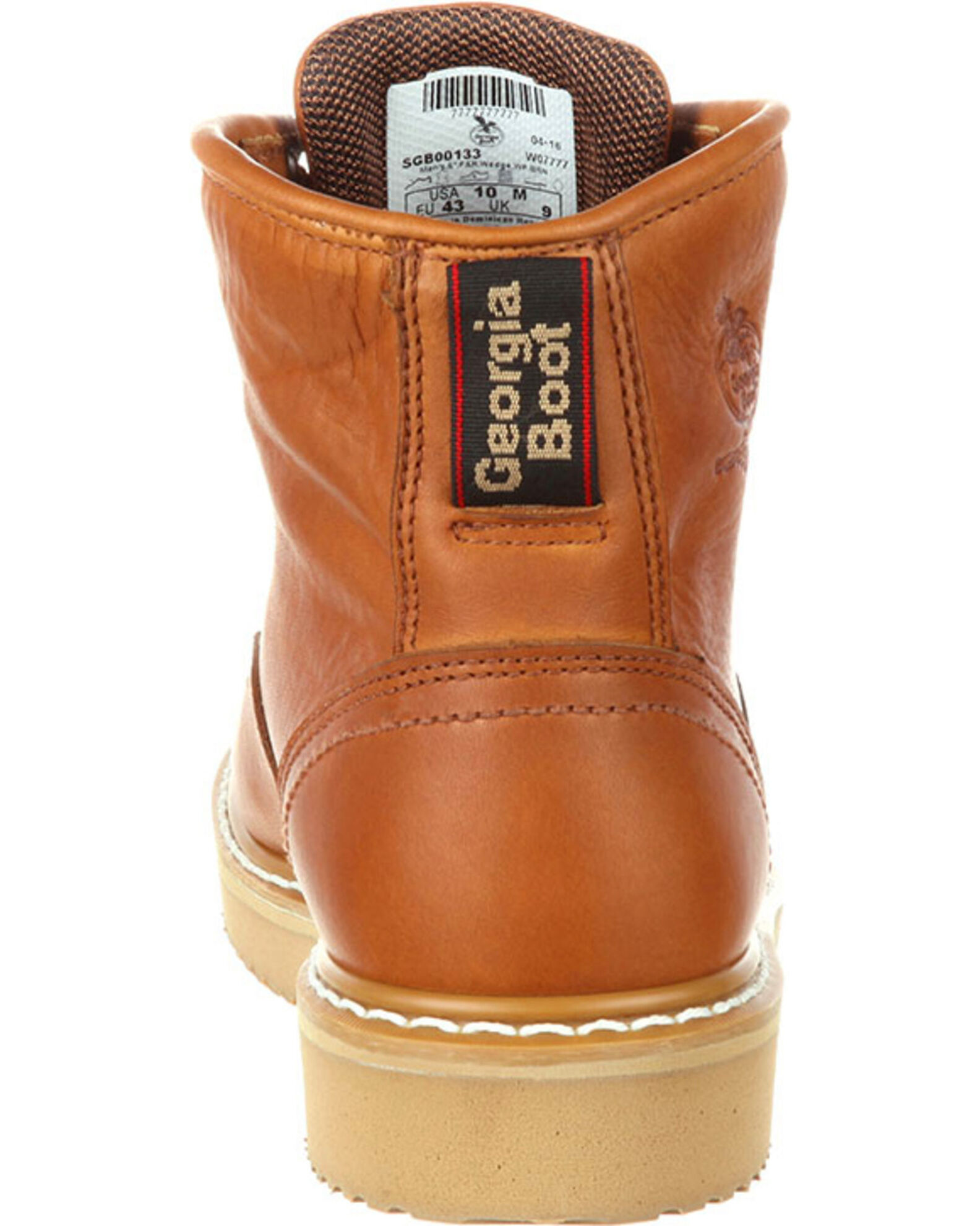 Image #7 - Georgia Boot Men's Waterproof Wedge 6" Work Boots - Round Toe, Brown, hi-res