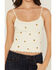 Image #3 - Fornia Women's Lemon Embroidered Sleeveless Cropped Tank Top, White, hi-res