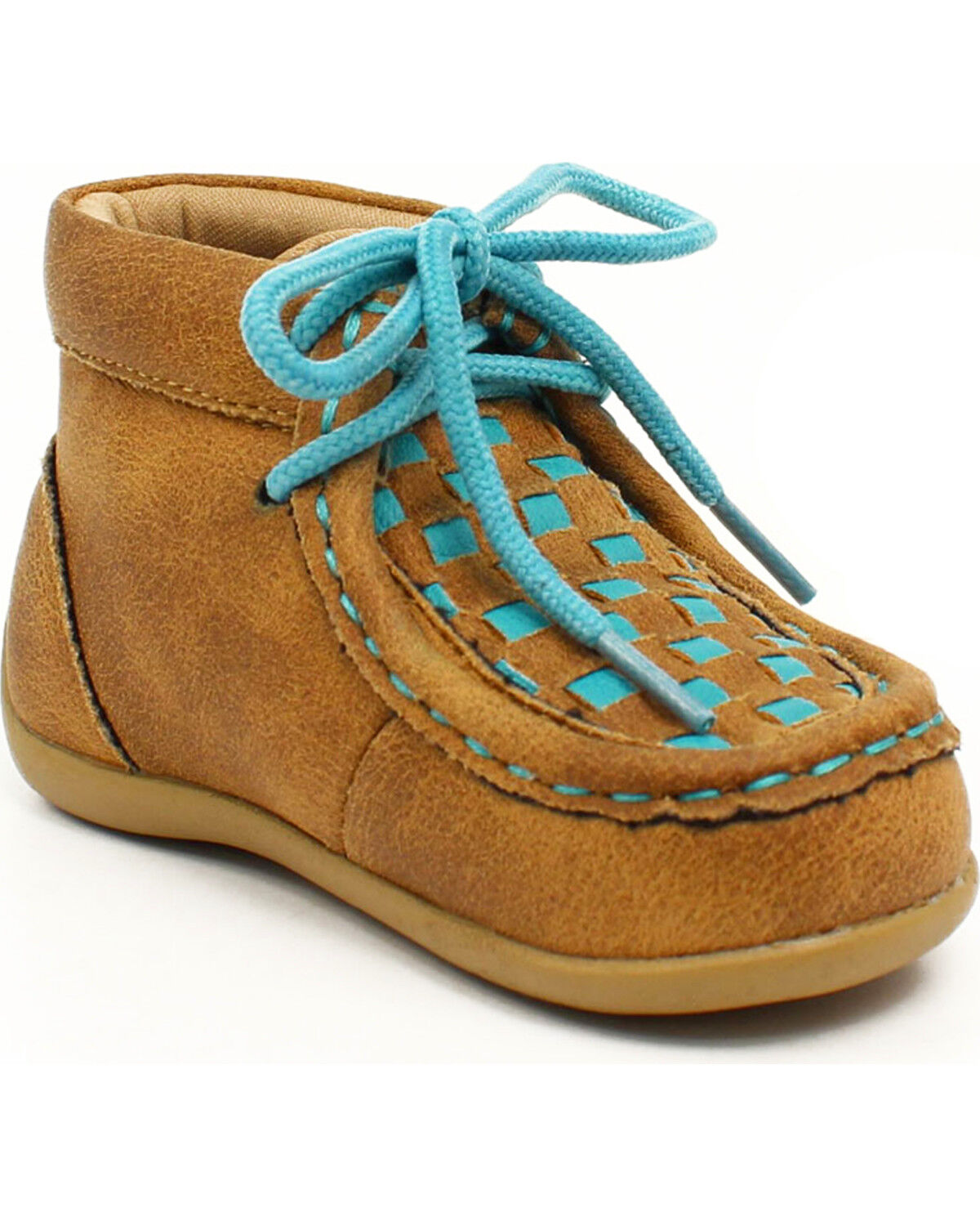 Image #1 - Blazin Roxx Girls' Cassidy Casual Shoes - Moc Toe, Brown, hi-res