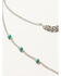 Shyanne Women's Mystic Summer Layered Teardrop & Feather Necklace, Silver, hi-res