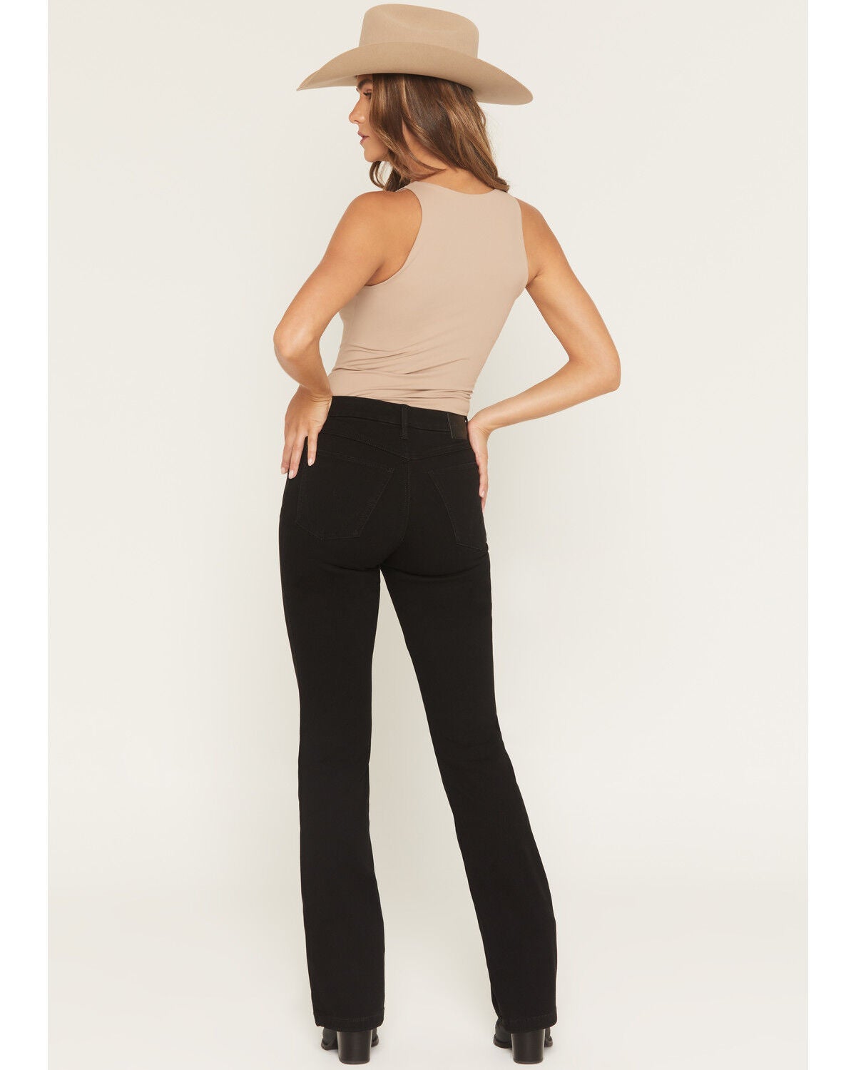Image #3 - Wrangler Women's High Rise Leighton Bespoke Bootcut Stretch Denim Jeans, Black, hi-res