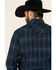 Rough Stock By Panhandle Men's Larkspur Ombre Plaid Long Sleeve Western Shirt , Black, hi-res
