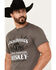 Image #2 - Jack Daniels Men's Vintage Whiskey Logo Short Sleeve Graphic T-Shirt, Charcoal, hi-res