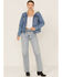 Image #2 - Wrangler Women's Medium Wash Sherpa Lined Denim Jacket, , hi-res