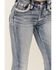 Image #4 - Miss Me Women's Medium Wash Mid Rise 34" Bootcut Stretch Denim Jeans, Medium Wash, hi-res