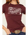 Image #3 - RANK 45® Women's American Original Short Sleeve Graphic Tee, Burgundy, hi-res