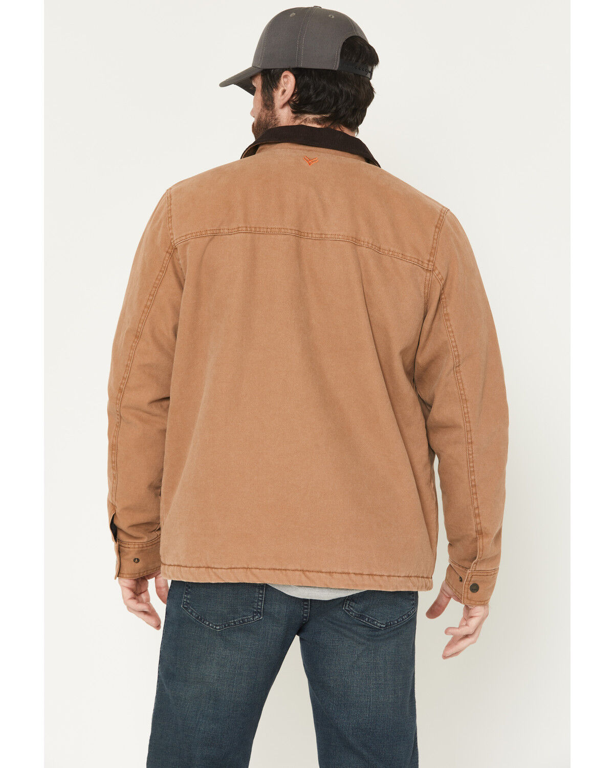 Image #4 - Hawx Men's Sherpa Lined Duck Canvas Jacket, Tan, hi-res