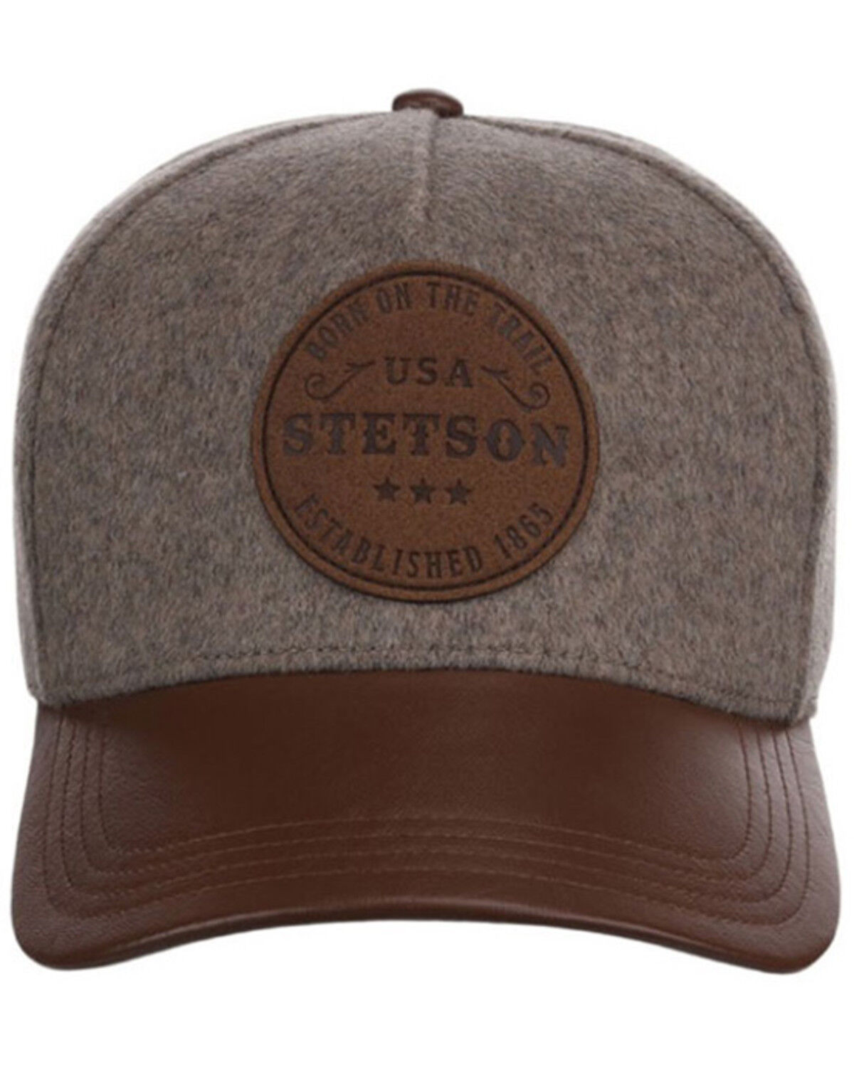 Image #1 - Stetson Men's Cashmere Ball Cap, Brown, hi-res