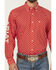 Image #3 - Ariat Men's Team Fallon Geo Print Long Sleeve Button-Down Western Shirt, Red, hi-res