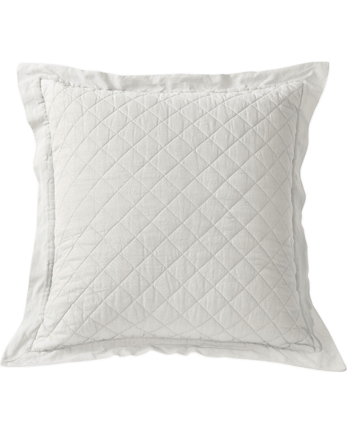 Image #1 - HiEnd Accents Diamond Pattern Quilted White Euro Sham, White, hi-res