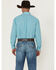 Image #4 - Wrangler Men's Plaid Print Long Sleeve Button-Down Stretch Western Shirt, Aqua, hi-res