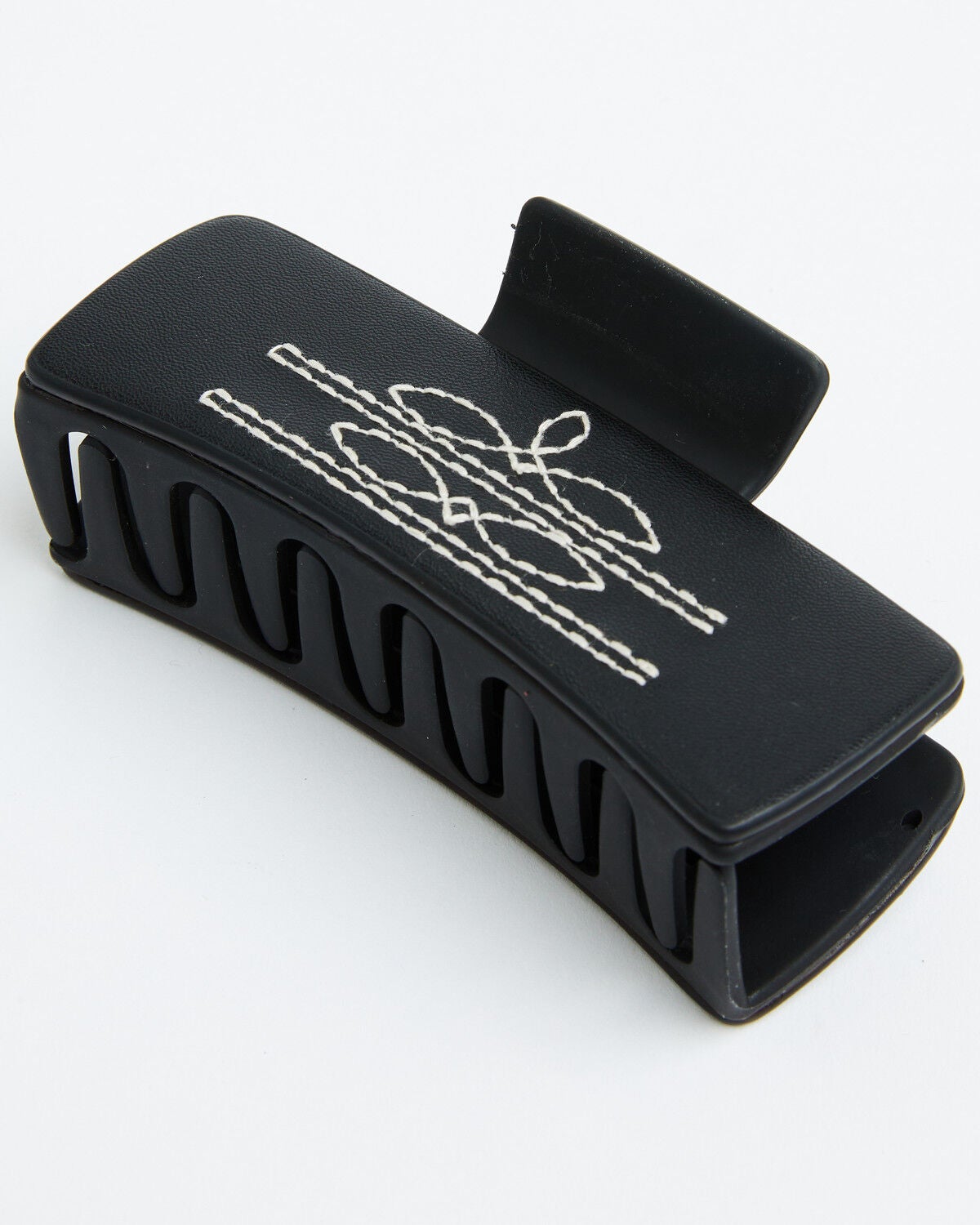 Image #3 - Shyanne Women's Lita Boot Stitch Hair Claw Clip, Black, hi-res