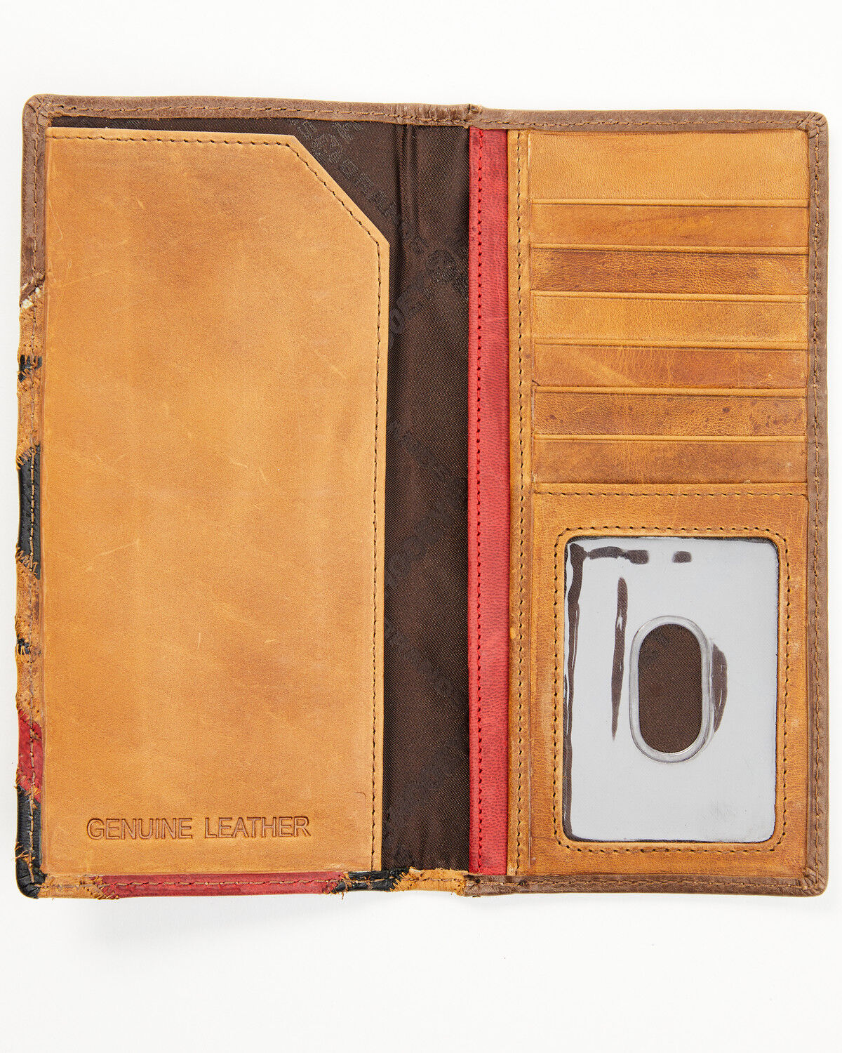 Image #2 - Hooey Men's Brown Patchwork Overlay Rodeo Wallet, Brown, hi-res