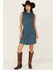 Image #1 - Wrangler Retro Women's Button-Down Denim Mini Dress, Dark Wash, hi-res