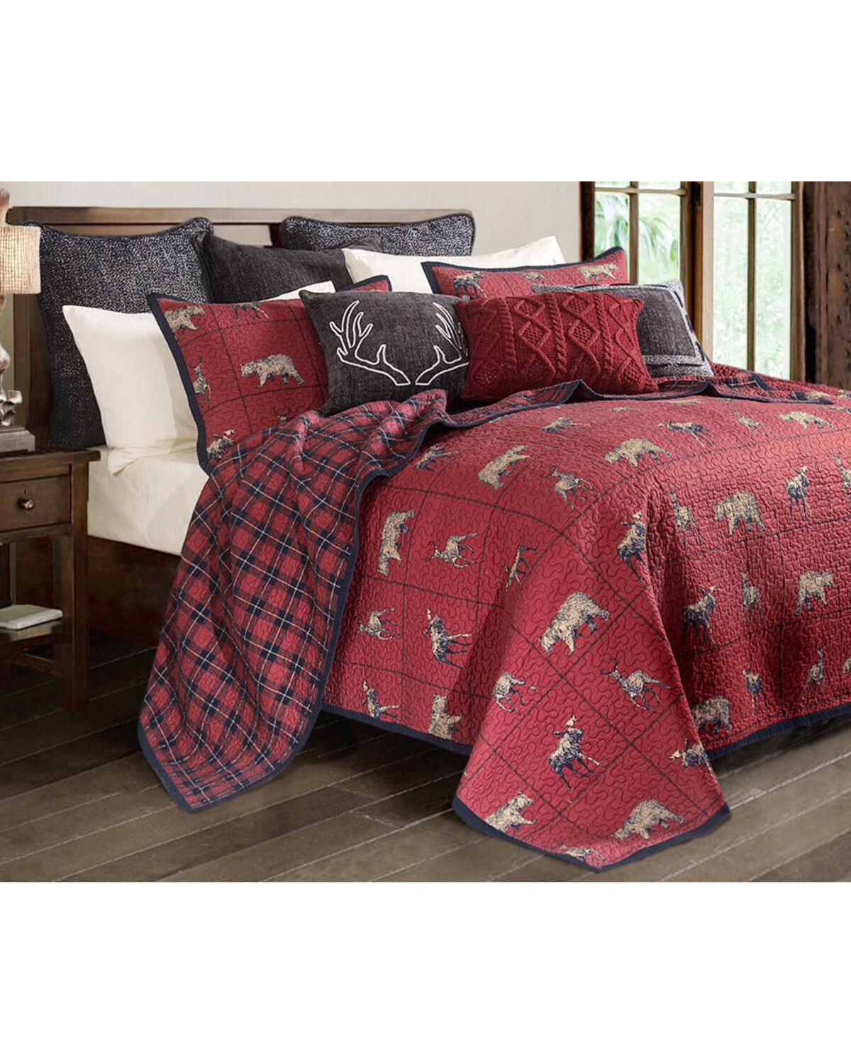 Image #1 - HiEnd Accents 2 Piece Woodland Plaid Quilt Set - Twin , Multi, hi-res