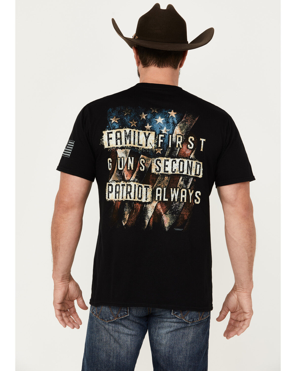 Image #4 - Buck Wear Men's Family First Short Sleeve Graphic T-Shirt, , hi-res