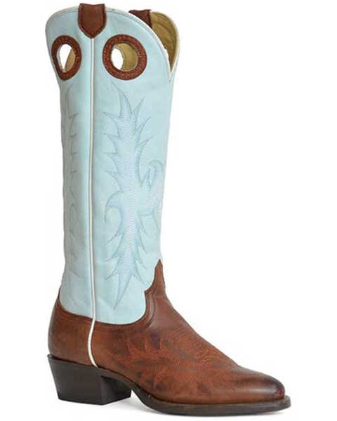 Stetson Women's Belle Western Boots - Pointed Toe, Blue, hi-res