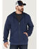 Image #1 - Brothers and Sons Men's Weathered French Terry Zip-Front Hooded Jacket, Navy, hi-res