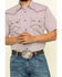 Cody James Men's Kaleidoscope Geo Print Short Sleeve Western Shirt , Maroon, hi-res