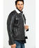 Image #3 - Cripple Creek Men's Concealed Carry Sherpa Lined Leather Jacket, Black, hi-res