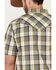 Moonshine Spirit Men's Limestone Plaid Short Sleeve Snap Western Shirt , White, hi-res