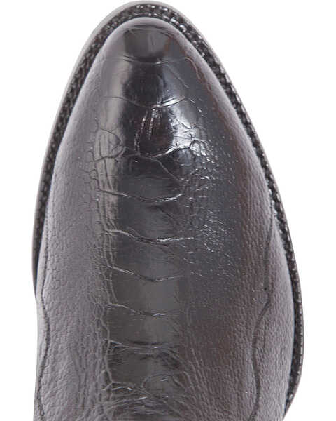 El Dorado Men's Handmade Ostrich Leg Black Western Boots - Medium Toe, Black, hi-res