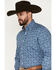 Image #2 - Stetson Men's Floral Long Sleeve Button Down Shirt, Blue, hi-res