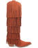 Image #2 - Dingo Women's Wild Child Suede Fringe Tall Western Boots - Snip Toe, Rust Copper, hi-res