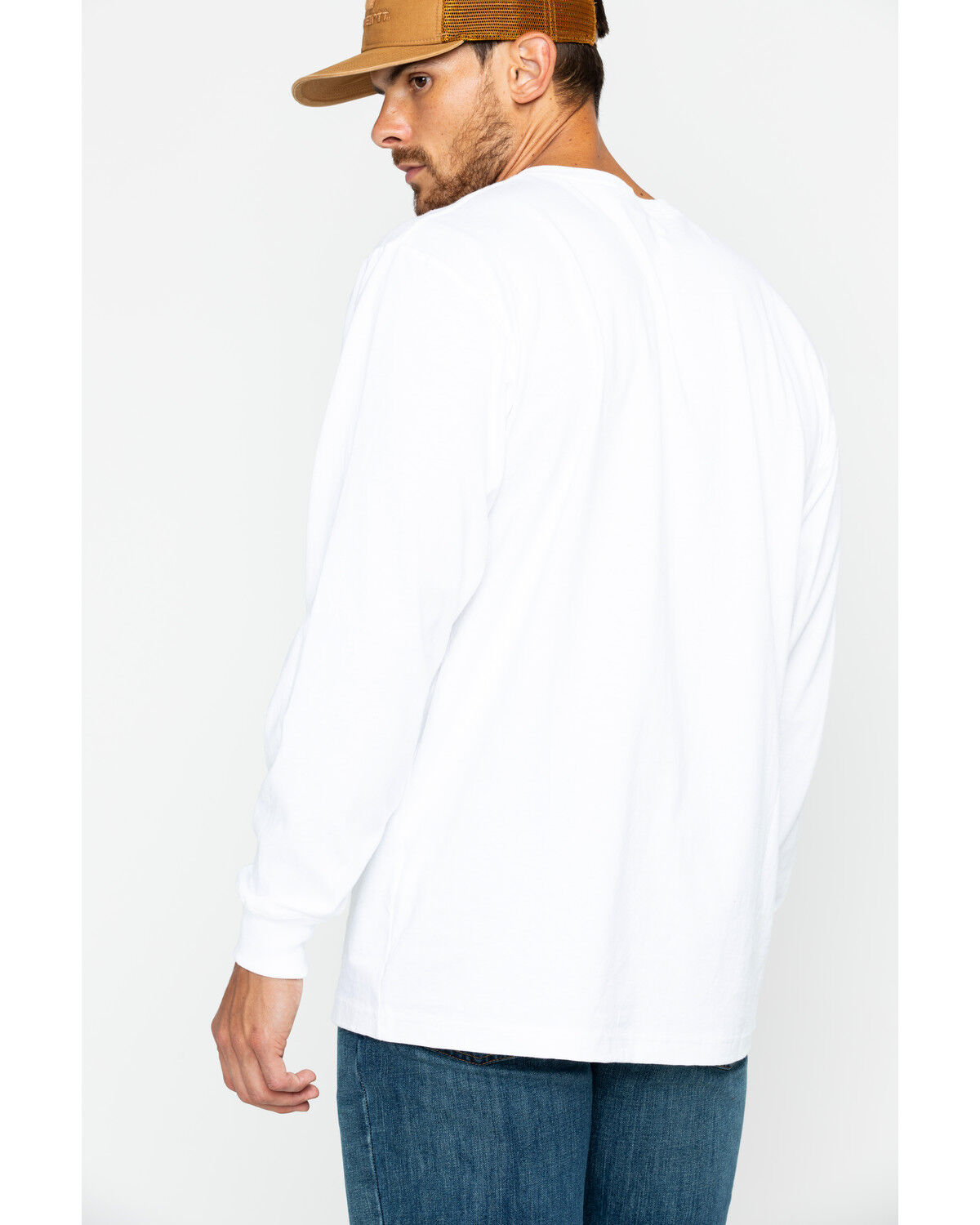 Image #3 - Carhartt Men's Long Sleeve Work T-Shirt, White, hi-res
