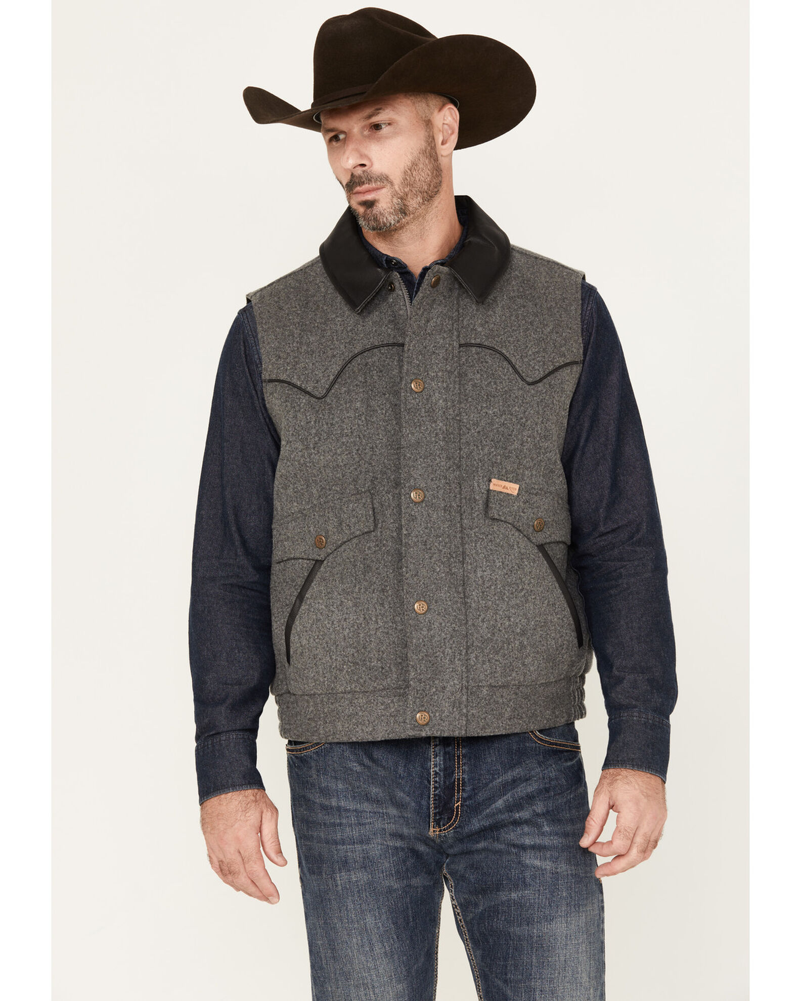 Powder River Outfitters Men s Heathered Wool Vest Country Outfitter