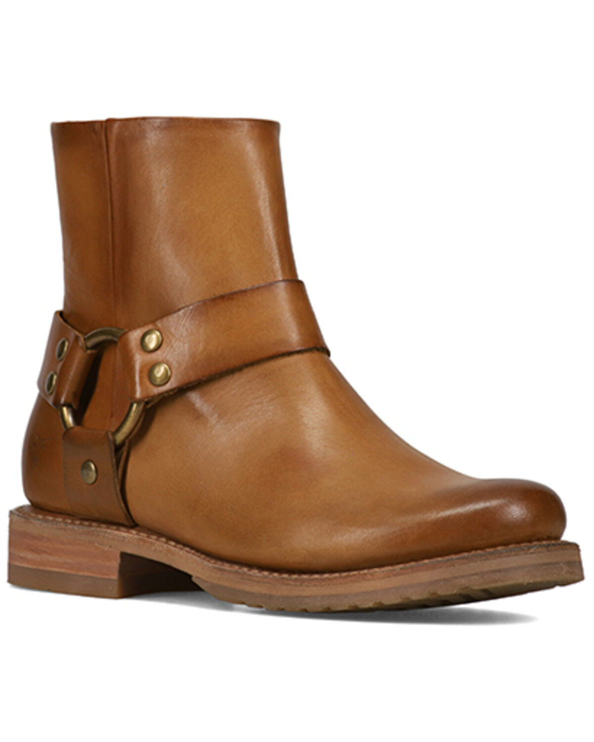 Image #1 - Frye Women's Veronica Flex Harness Boots - Round Toe, Caramel, hi-res