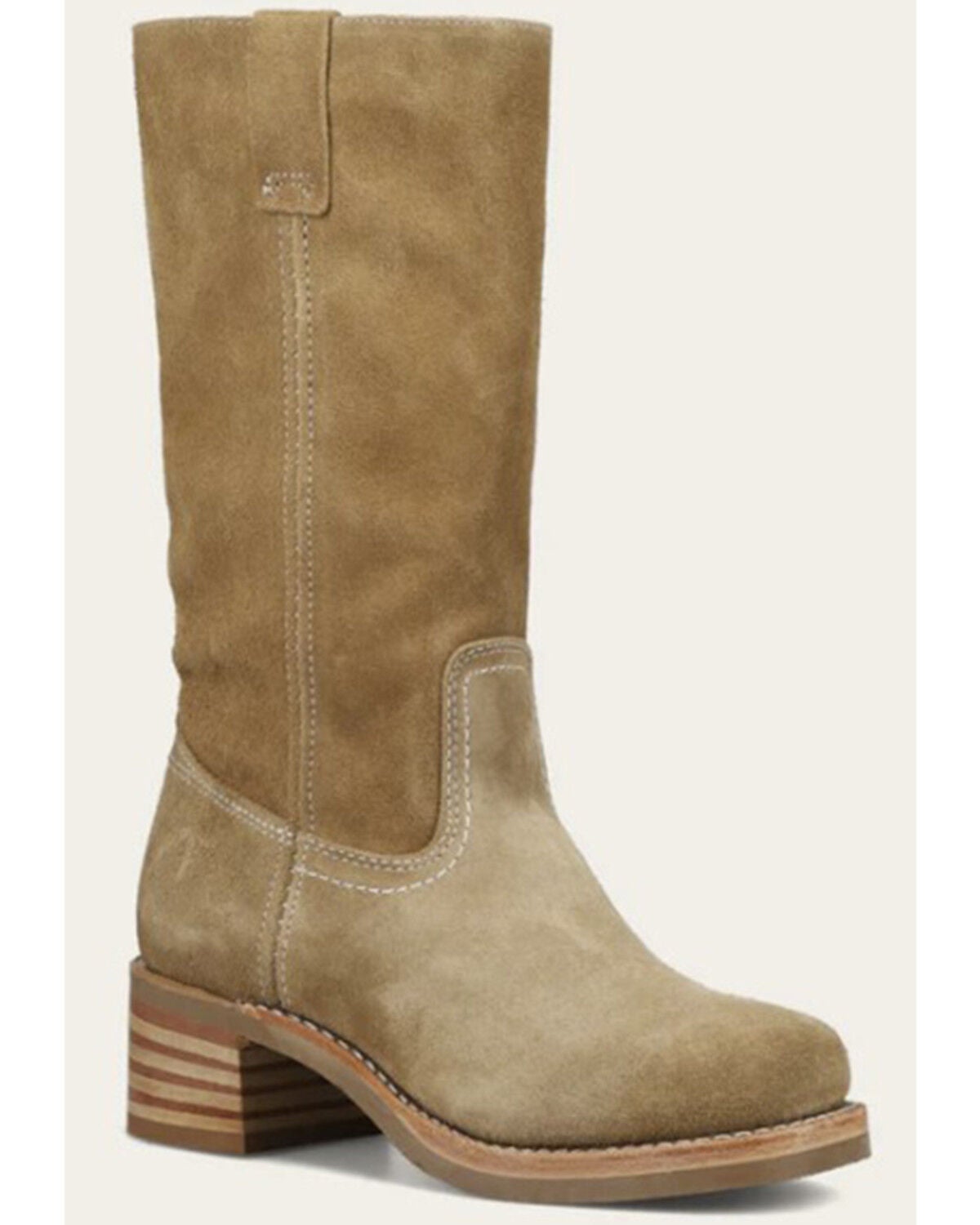 Frye Women's Campus 12R Suede Fashion Boots - Round Toe, Tan, hi-res