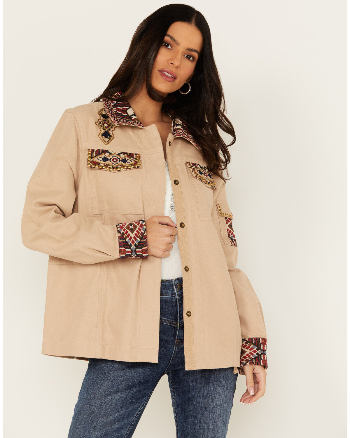 Image #1 - Idyllwind Women's Autumn Embroidered Jacket, Wheat, hi-res